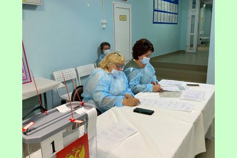 Пункт для голосования в Саянском филиале